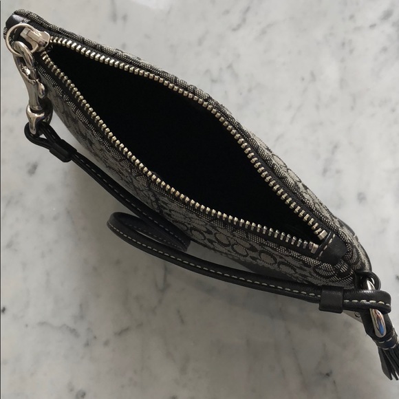 Black Mini Coach Logo Wristlet - Picture 5 of 8